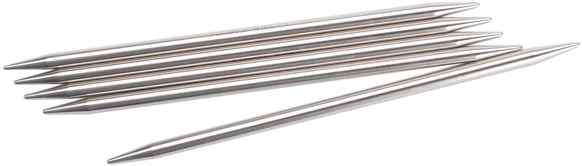 ChiaoGoo Double Point Stainless Knitting Needles 6" - 5.5 mm - Size 9 - pack of 5