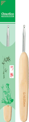 ChiaoGoo Metal Head/Bamboo Handle Crochet Hook - 2.25 mm - Size B - Image 2