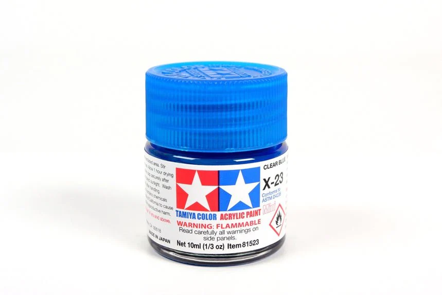 Tamiya Mini Acrylic 10 ml - X-23 Clear Blue Gloss Finish