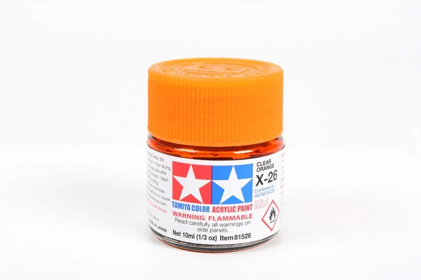 Tamiya Mini Acrylic 10 ml - X-26 Clear Orange Gloss Finish