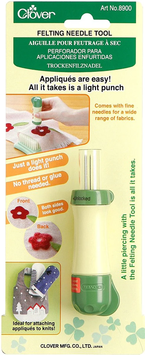Clover 8900 Needle Felting Tool (5 needle with safety lock)