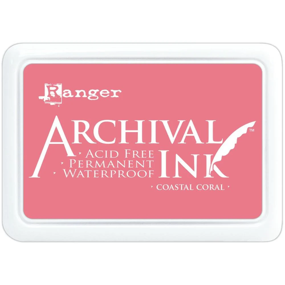 Ranger Archival 2.75"x4" Ink Pad - Coastal Coral