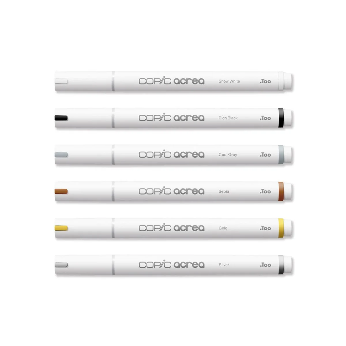 Copic Acrea Paint Marker 6 Marker Set - Essential Colors - Image 2