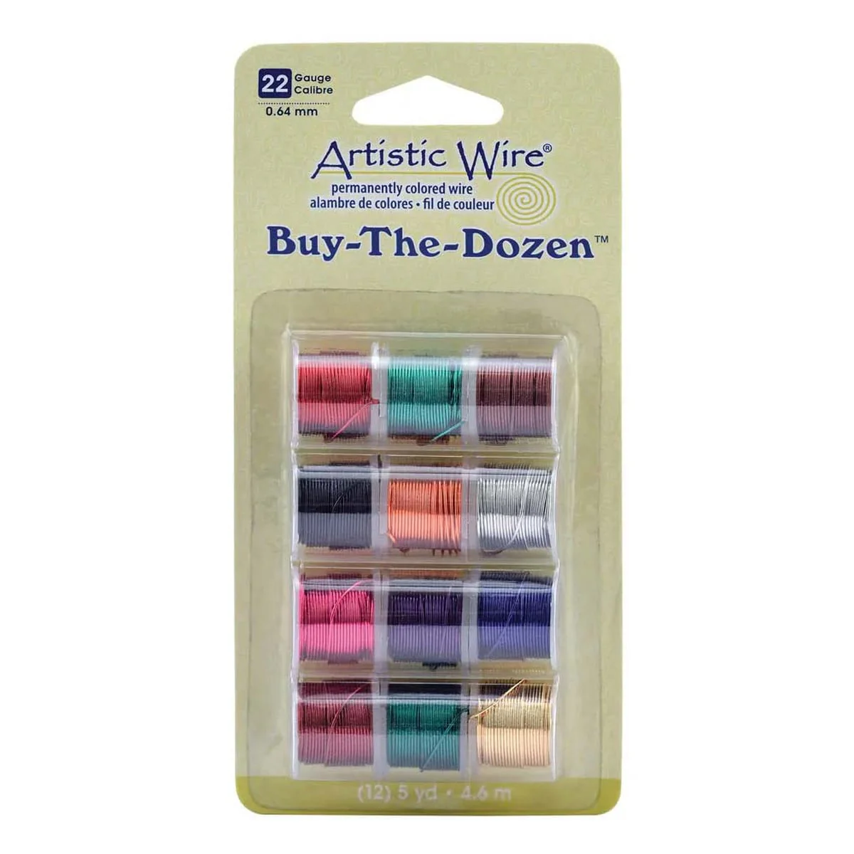 Craft Wire - 24 Gauge Copper Wire Special Assorted Colors - 5 yard Rolls - Pack of 12
