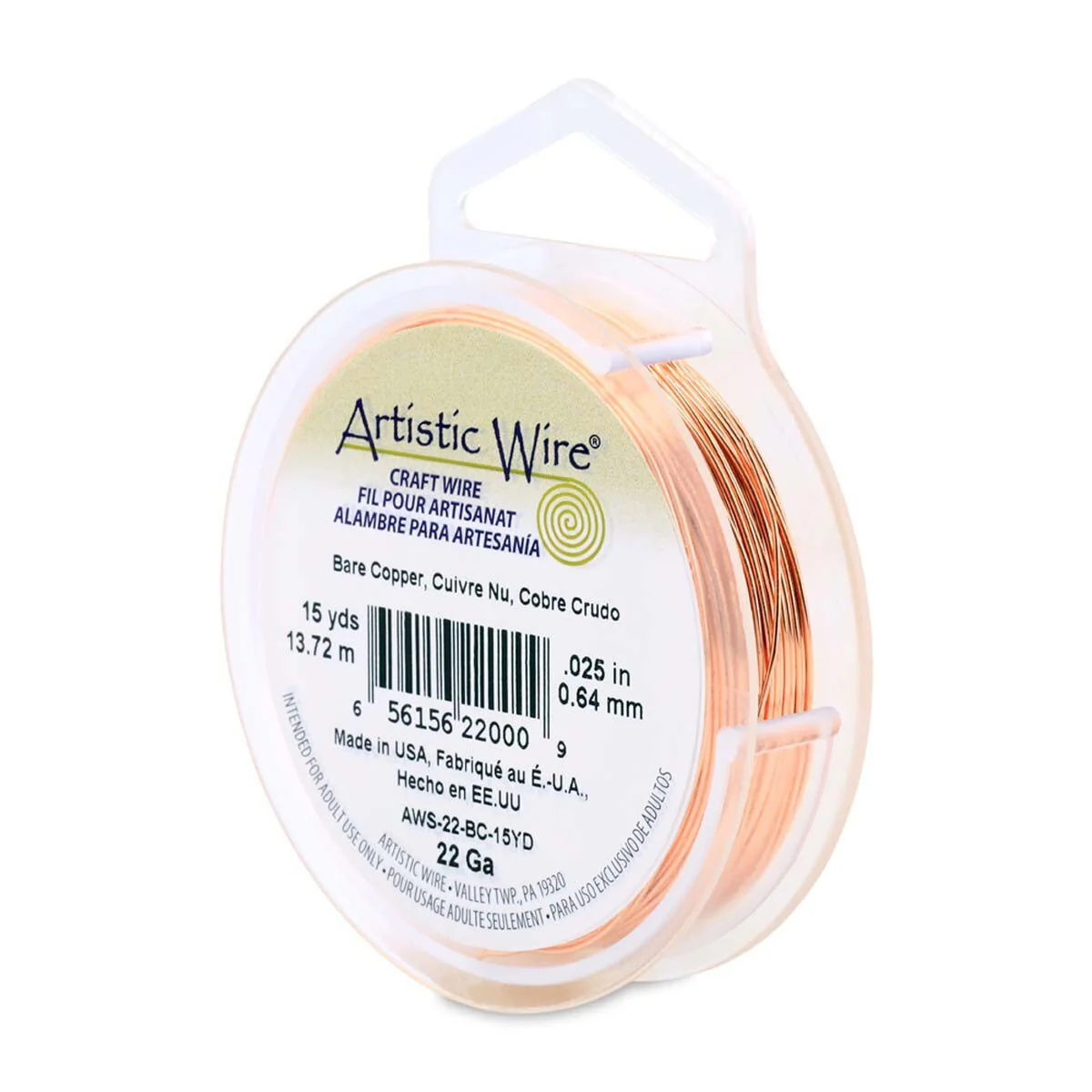 Craft Wire - 22 Gauge Bare Copper - 15 Yards