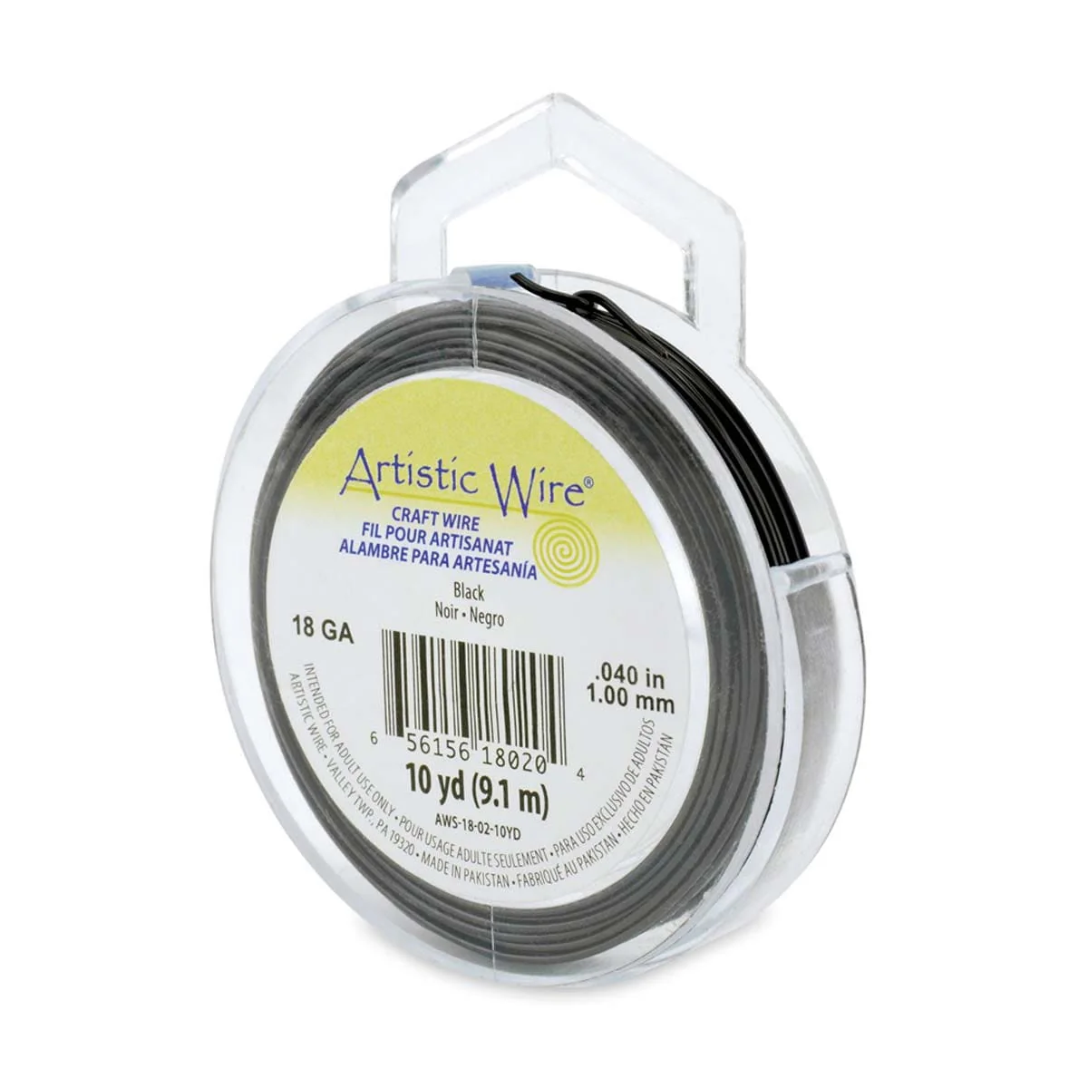 Artistic Wire 18 Gauge Soft Copper Wire - Black - 10 Yards