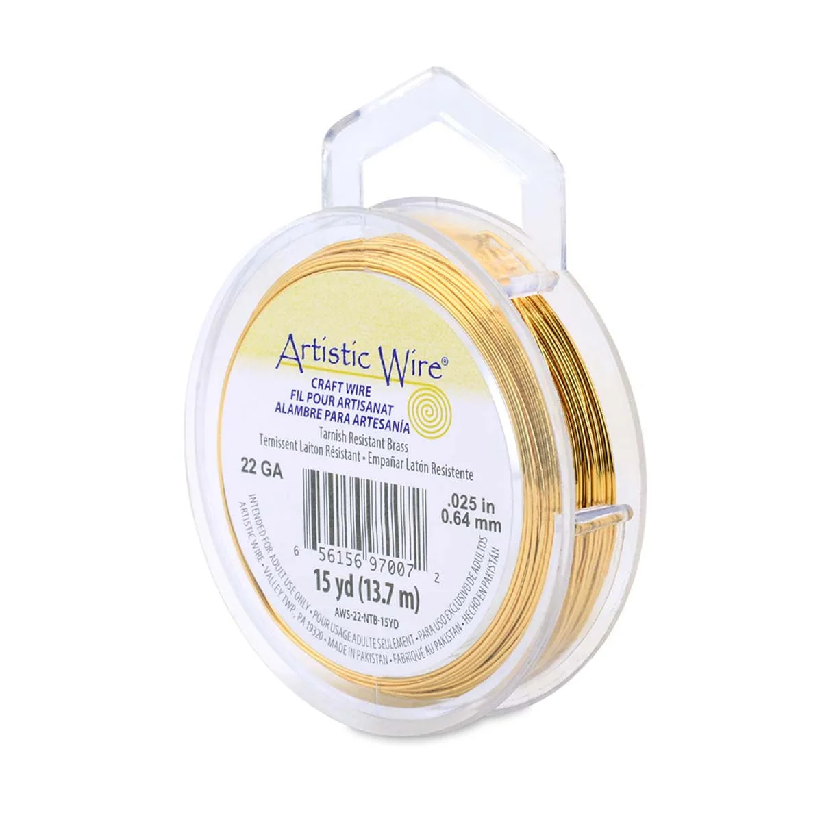Craft Wire - 22 Gauge Copper - 15 Yards - Non Tarnish Brass