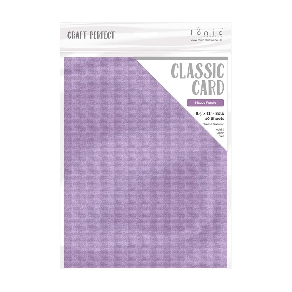 Craft Perfect Weave Textured Classic Card 8.5"X11" - Pack of 10 - Mauve Purple