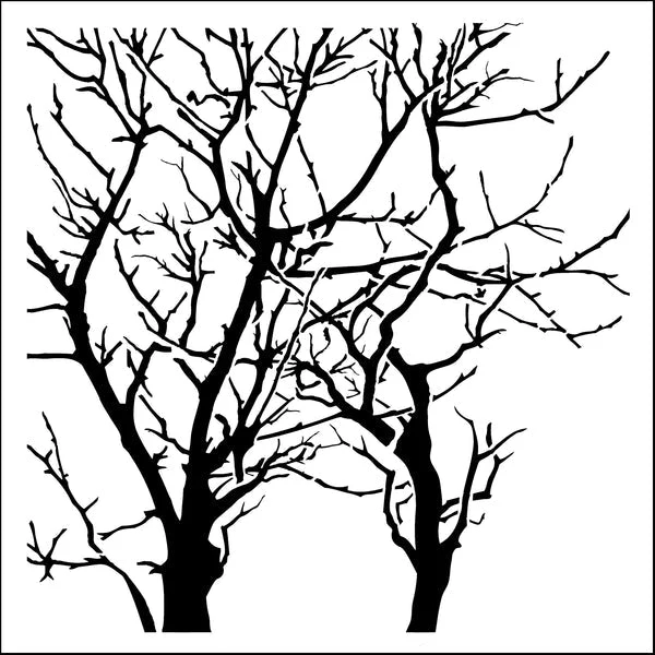 Crafters Workshop Stencil 6X6 - Branches Reversed