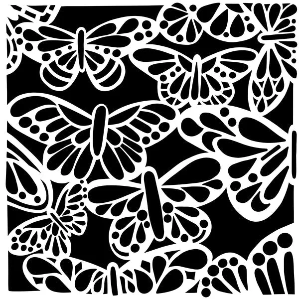 Crafters Workshop Stencil 6X6 - Butterfly Bounty