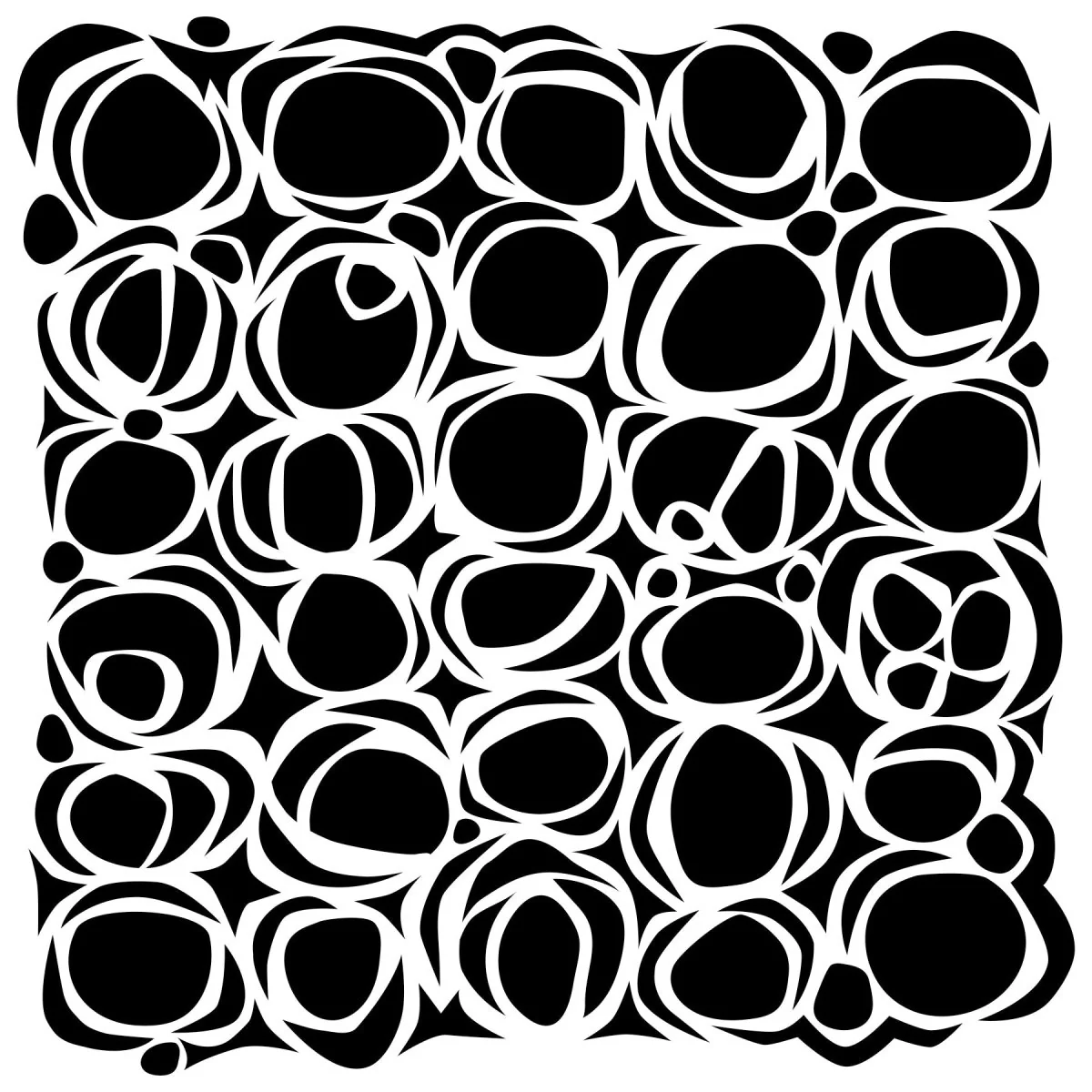 Crafters Workshop Stencil 6X6 - Circles Nested