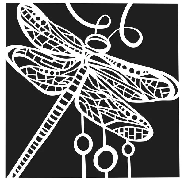 Crafters Workshop Stencil 6X6 - Dragonfly Dance