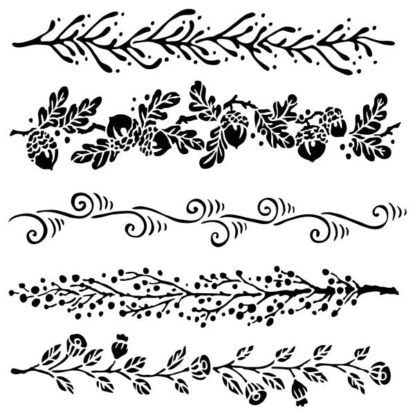 Crafters Workshop Stencil 6X6 - Fanciful Borders
