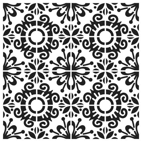 Crafters Workshop Stencil 6X6 - Fantasy Tile