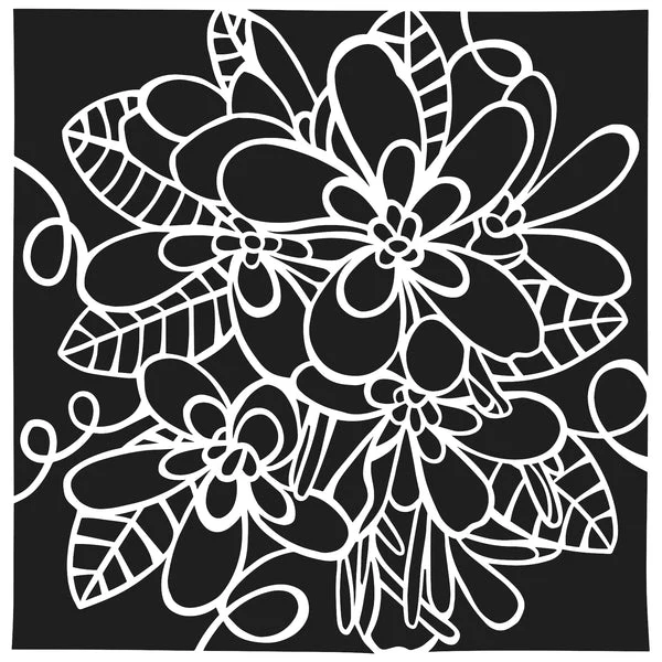 Crafters Workshop Stencil 6X6 - Flower Cluster