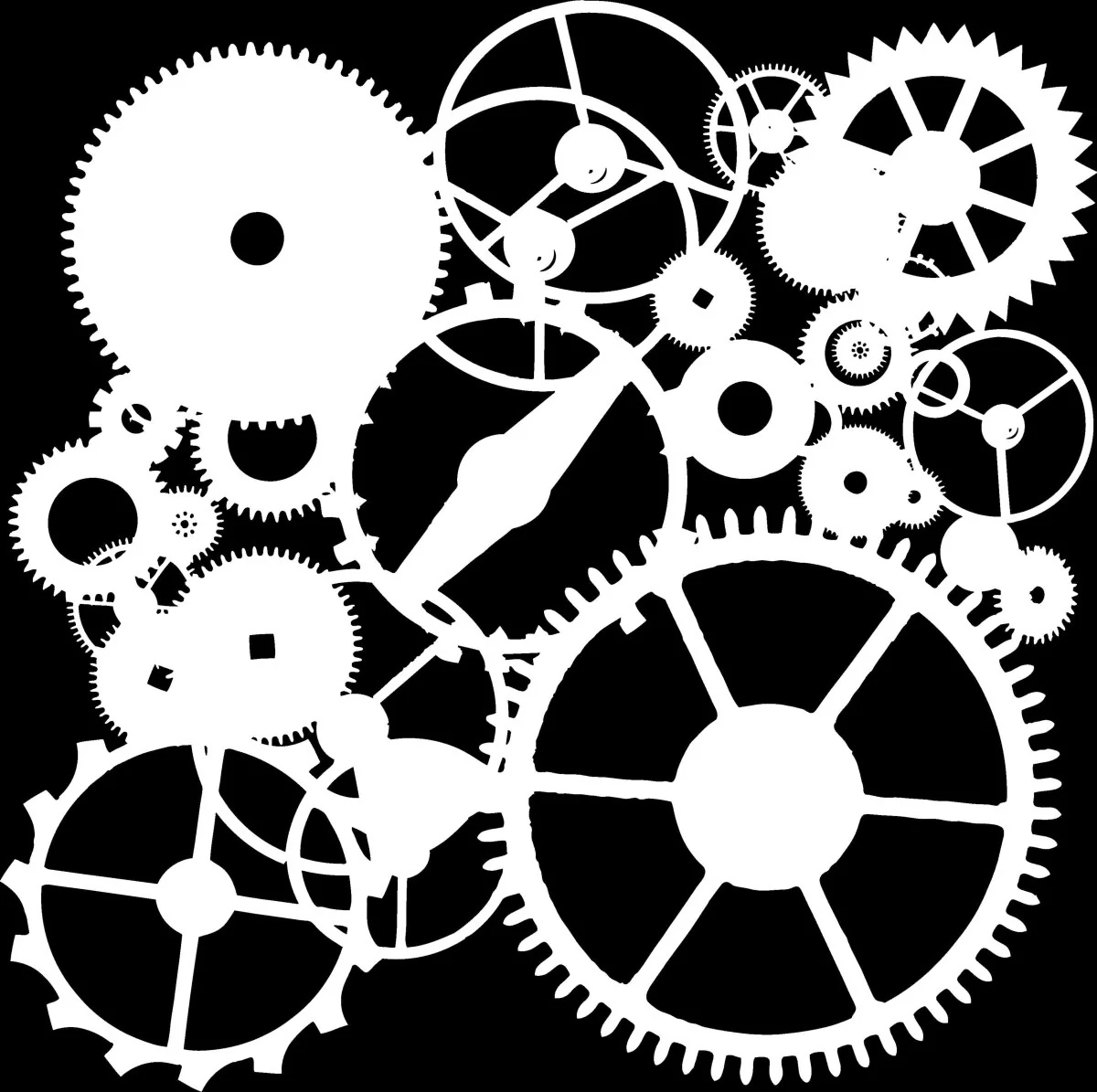 Crafters Workshop Stencil 6X6 - Gears