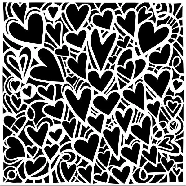 Crafters Workshop Stencil 6X6 - Heartfelt