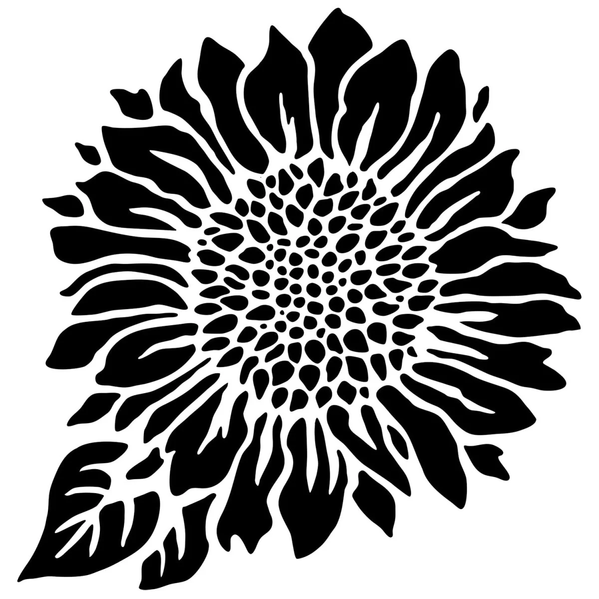 Crafters Workshop Stencil 6X6 - Joyful Sunflower
