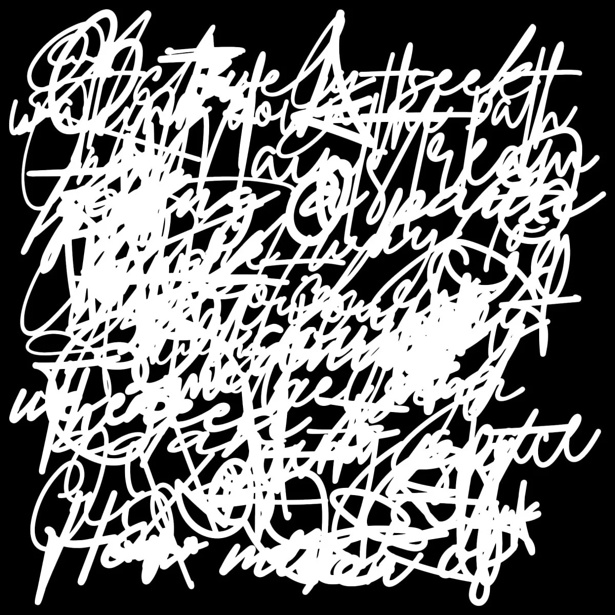 Crafters Workshop Stencil 6X6 - Messy Script