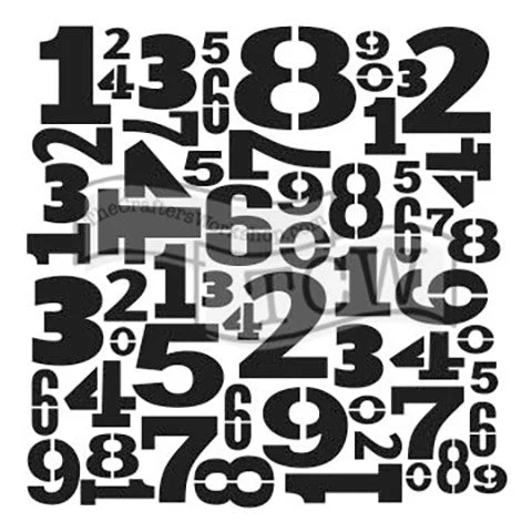 Crafters Workshop Stencil 6X6 - Number Scramble