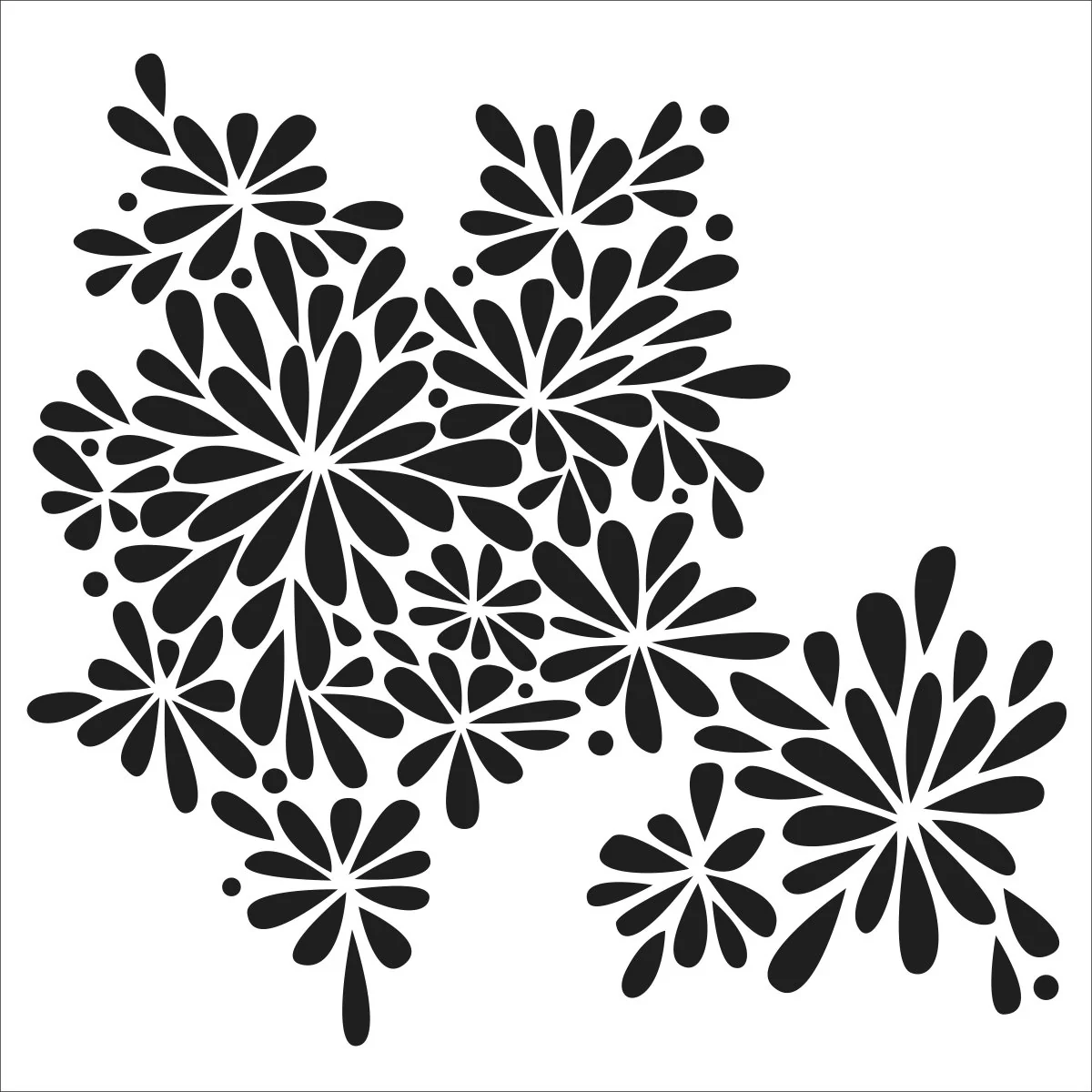 Crafters Workshop Stencil 6X6 - Petal Splash