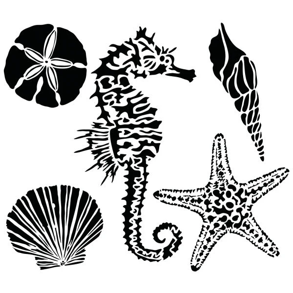 Crafters Workshop Stencil 6X6 - Sea Creatures