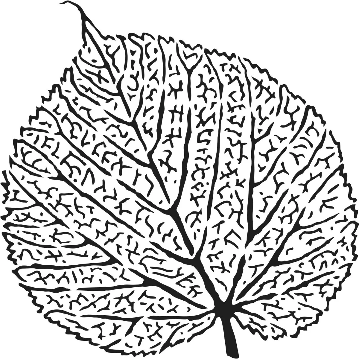 Crafters Workshop Stencil 6X6 - Skeletal Leaf
