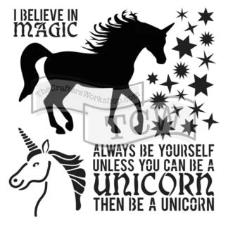 Crafters Workshop Stencil 6X6 - Unicorn