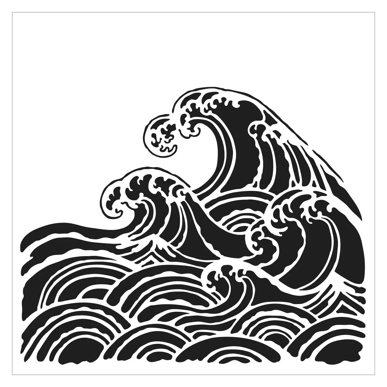 Crafters Workshop Stencil 6X6 - Wave
