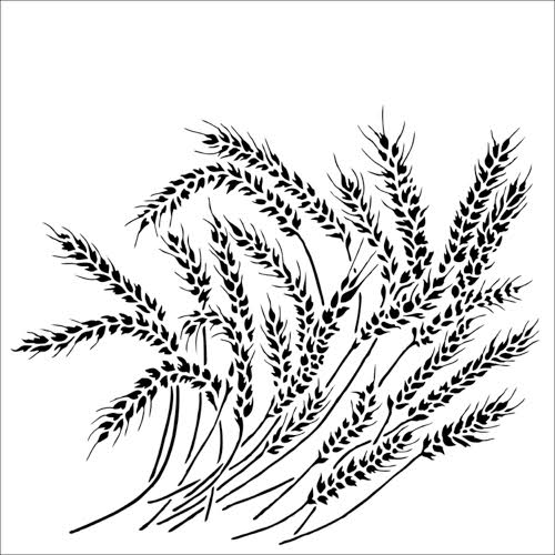 Crafters Workshop Stencil 6X6 - Wheat Stocks