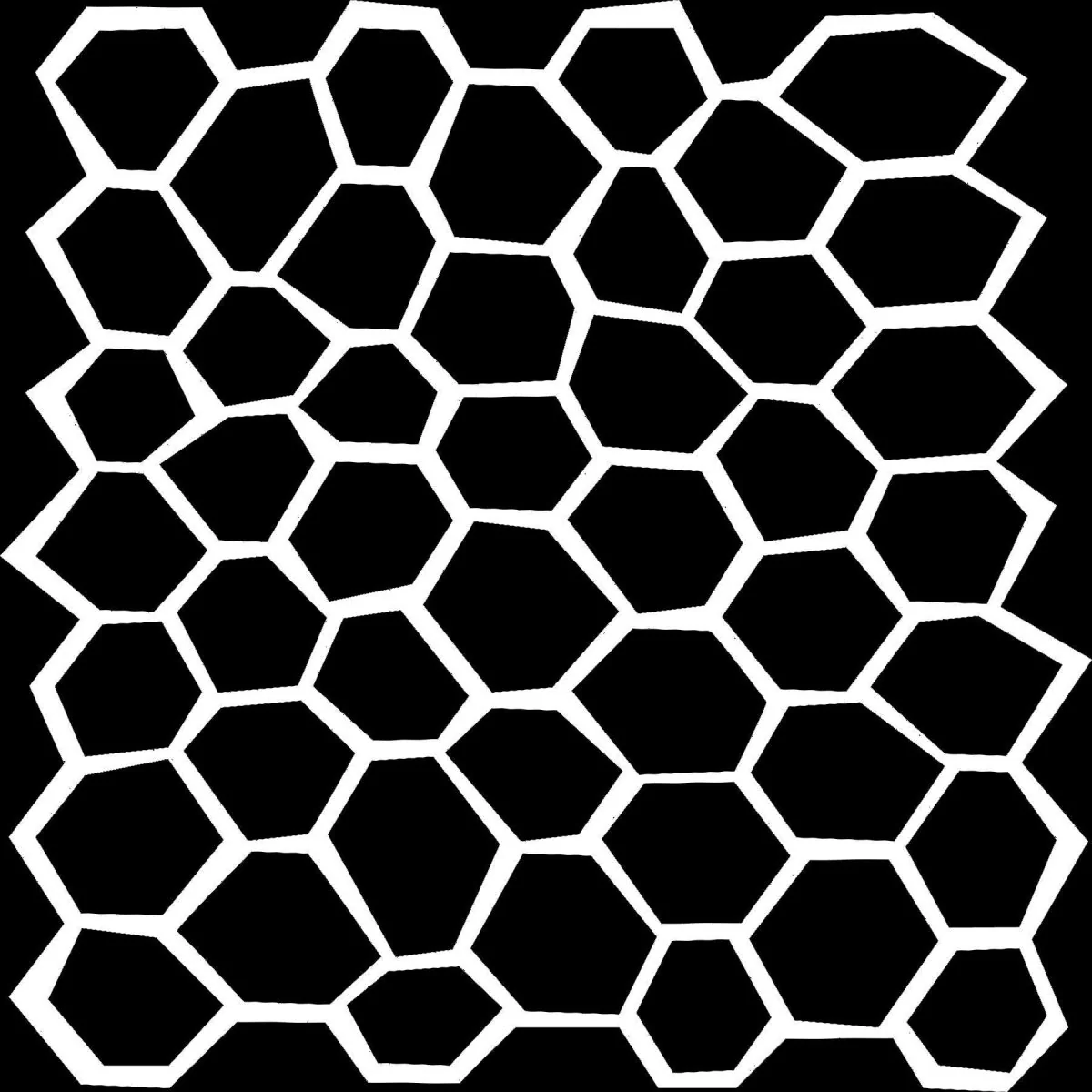 Crafters Workshop Stencil 6X6 - Wonky Honeycomb