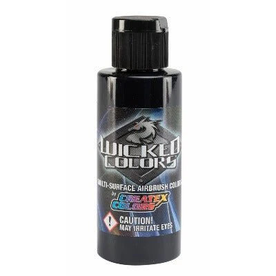 Wicked Multi-Surface Airbrush Colors - W031 Opaque Jet Black 2 oz