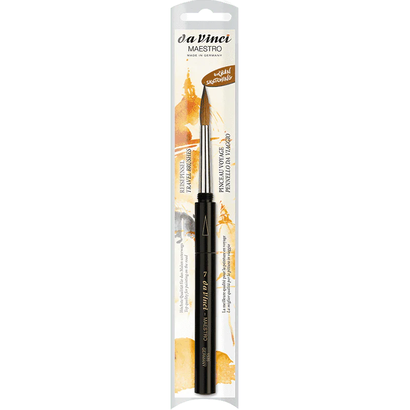 da Vinci Series 1535 (Series 35 head) MAESTRO Kolinsky Travel Brush Size 7