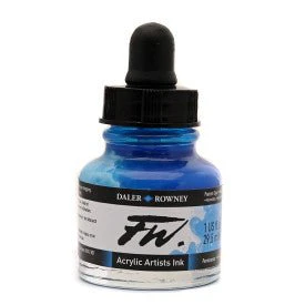 FW Acrylic Ink - 1 fl oz - Process Cyan