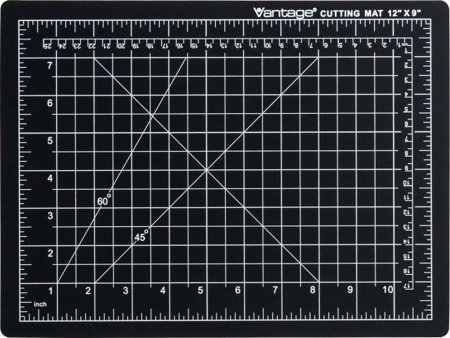 Dahle Vantage Premium Self-Healing Cutting Mat, 9" x 12", Black