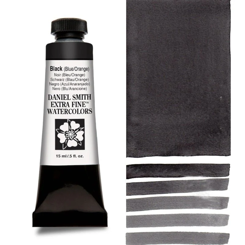 Daniel Smith Extra Fine Watercolor - Jane's Black (Blue/Orange) 15 ml