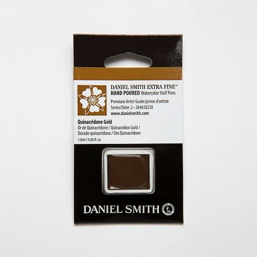 Daniel Smith Extra Fine Watercolor Half Pan - Quinacridone Gold