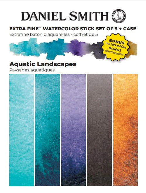 DANIEL SMITH Extra Fine Watercolor Stick Set of 5 Aquatic Landscapes