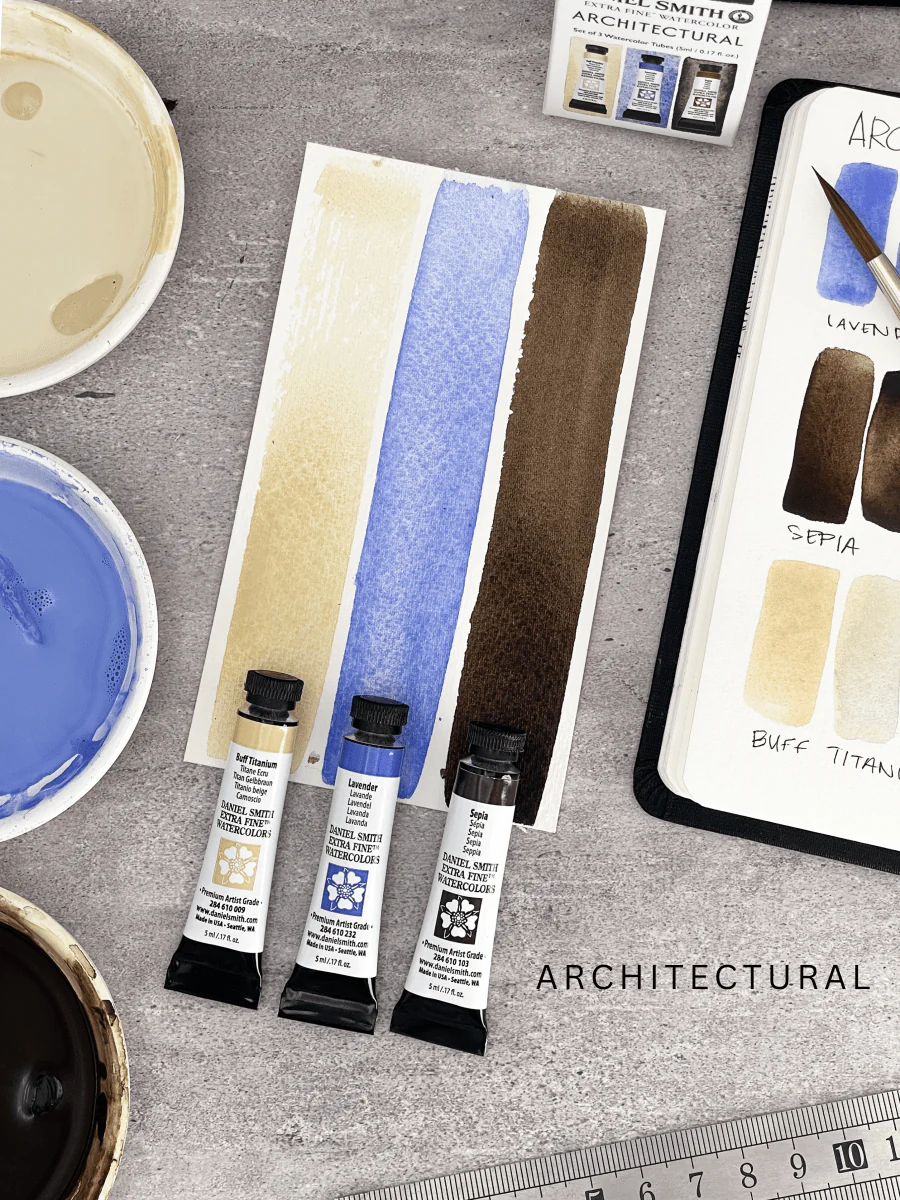 Daniel Smith Watercolor 5ml Tubes - Architectural Set - 3 Tubes Triad Set - Image 3