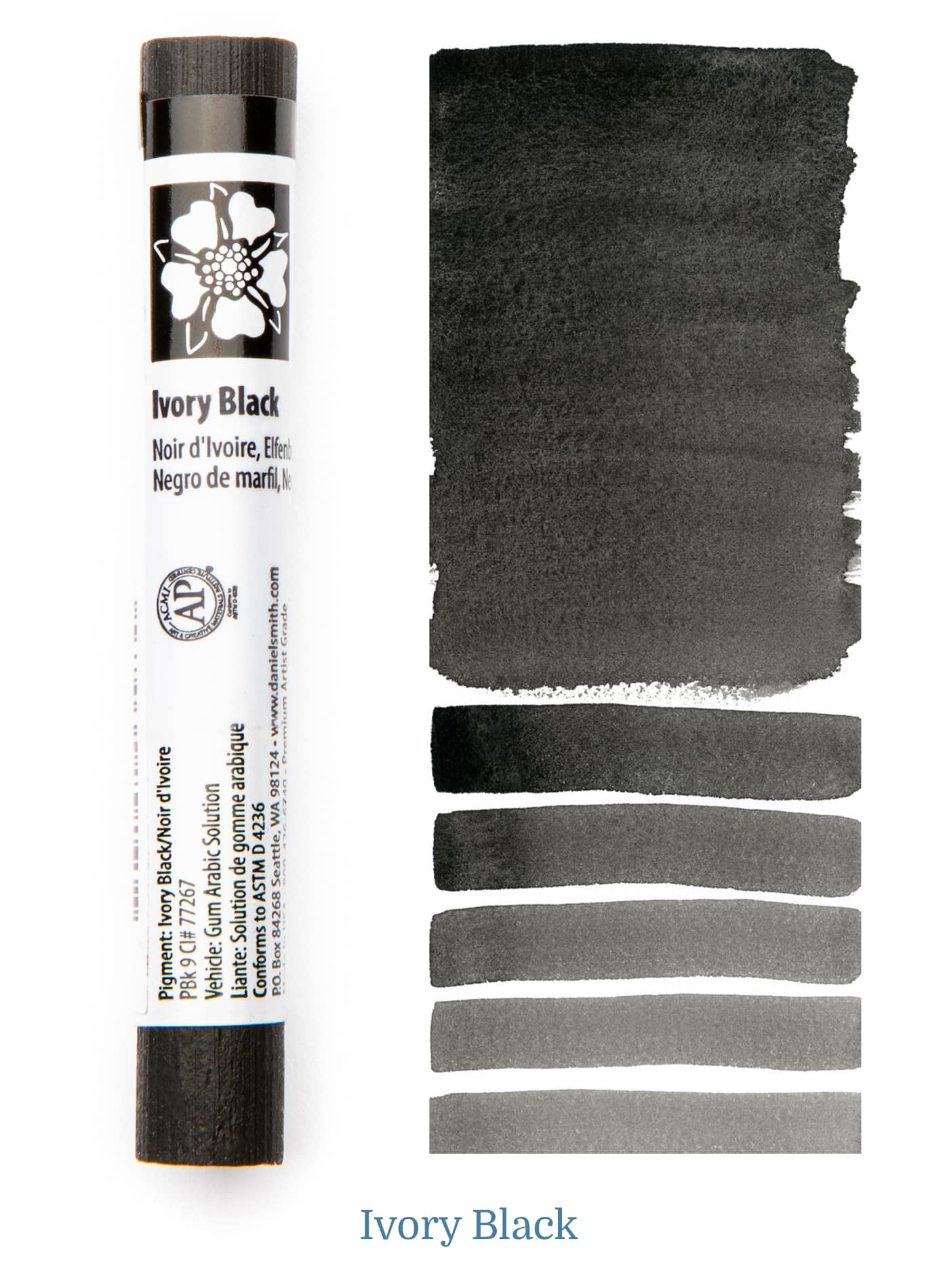 Daniel Smith Watercolor Stick - 3 inch - Ivory Black
