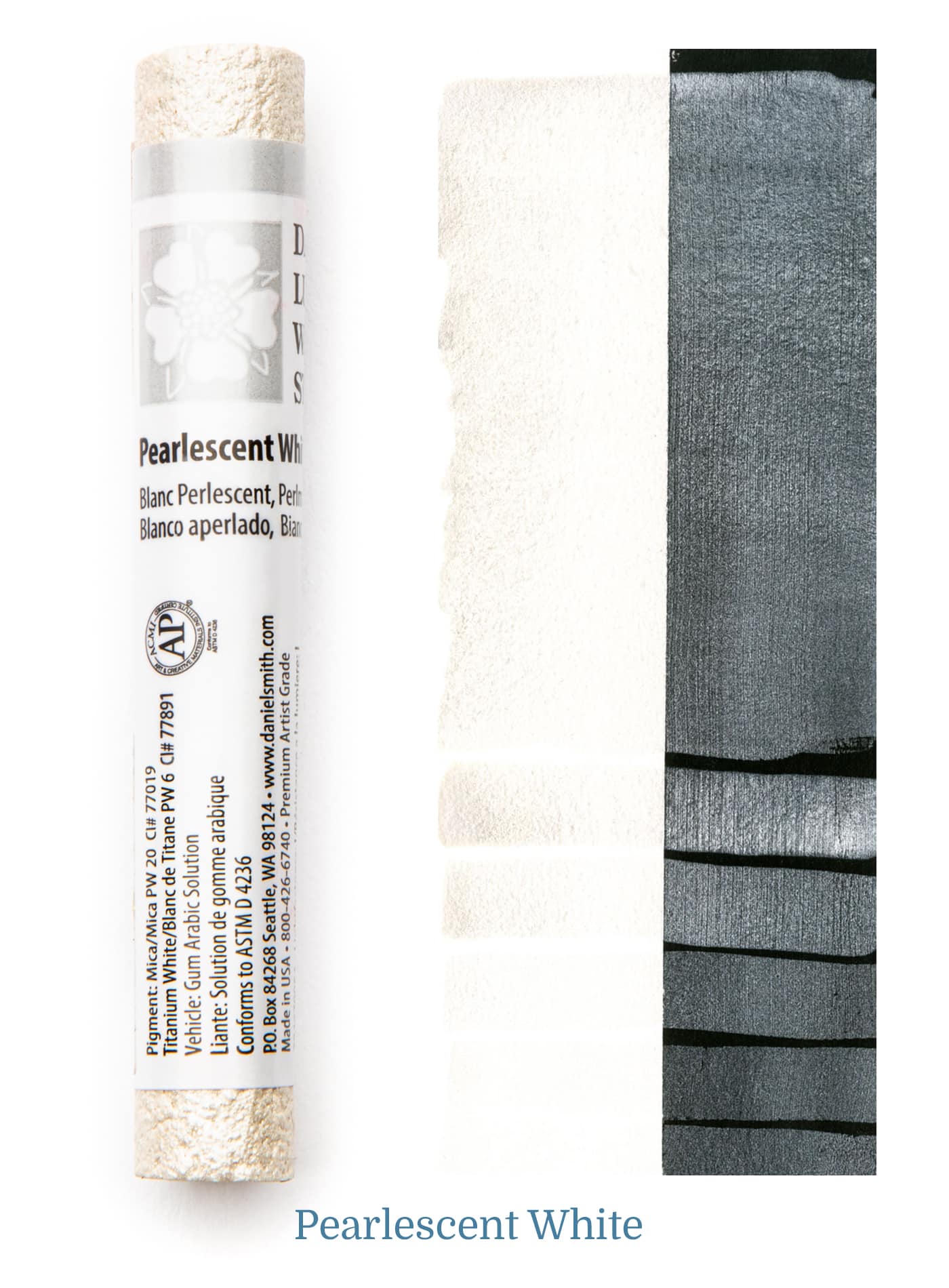 Daniel Smith Watercolor Stick - 3 inch - Pearlescent White