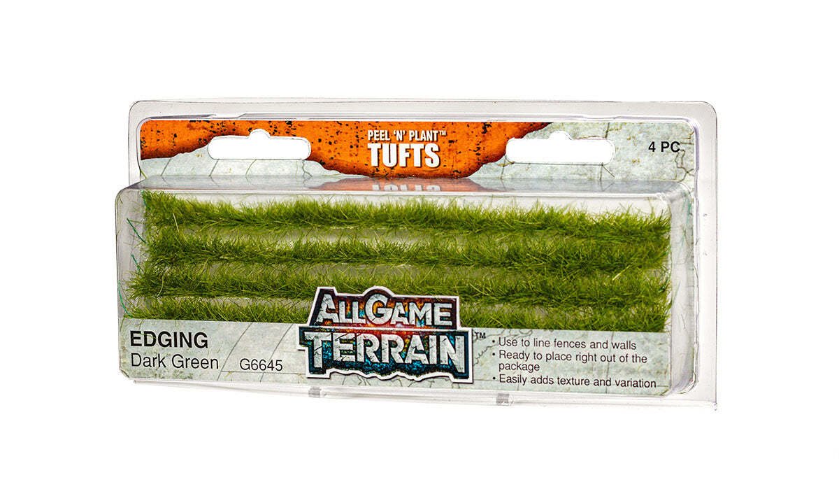 All Game Terrain - Peel 'n' Plant Tufts - Dark Green Edging