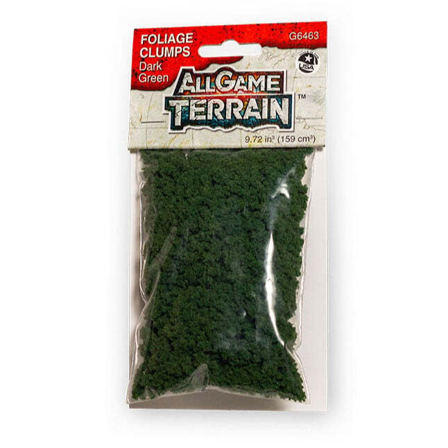 All Game Terrain  - Ground Cover 9.72 cubic inches - Dark Green Foliage Clumps