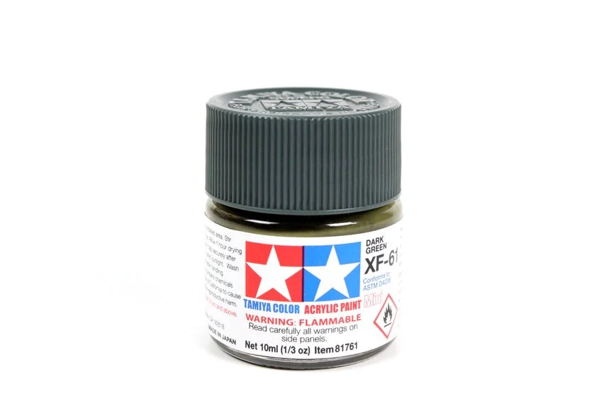 Tamiya Mini Acrylic 10 ml - XF-61 Dark Green Matte Finish