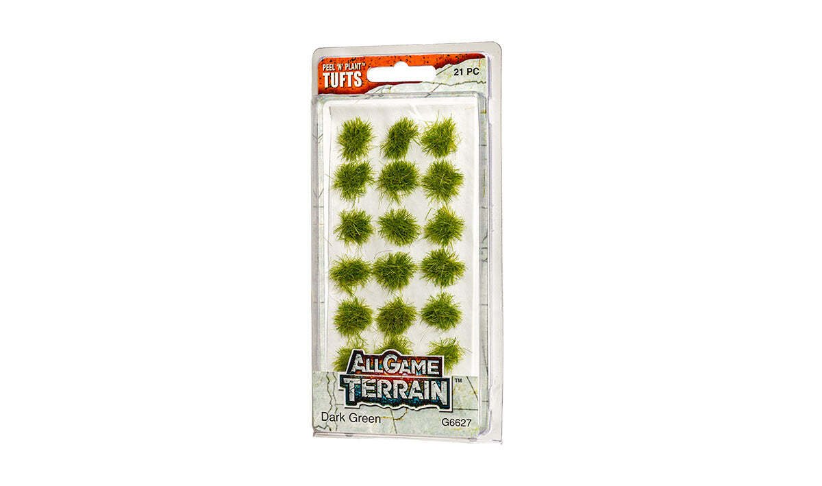 All Game Terrain - Peel 'n' Plant Tufts - Dark Green Grass Tufts