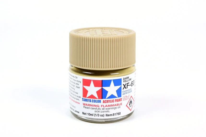 Tamiya Mini Acrylic 10 ml - XF-60 Dark Yellow Matte Finish