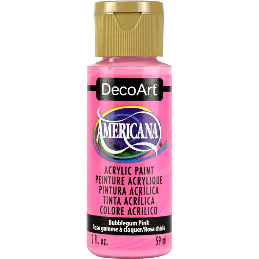 DecoArt Americana Acrylic 2 fl oz - Bubblegum Pink