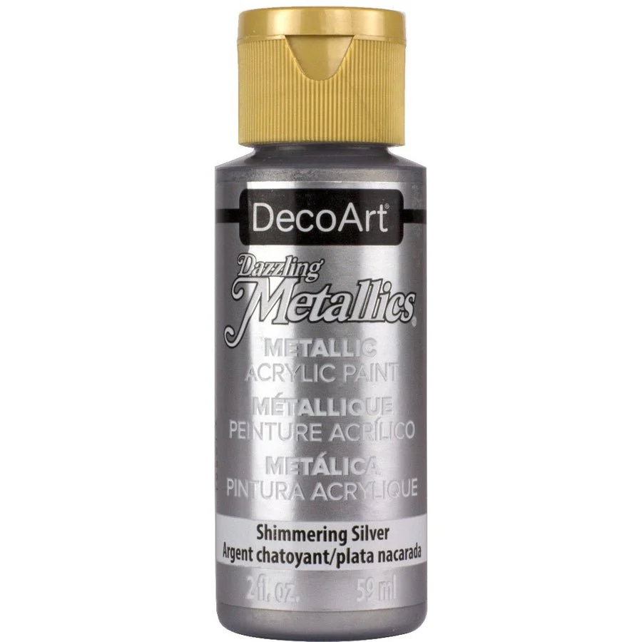 DecoArt Americana Acrylic 2 fl oz - Dazzling  Metallics - Shimmering Silver