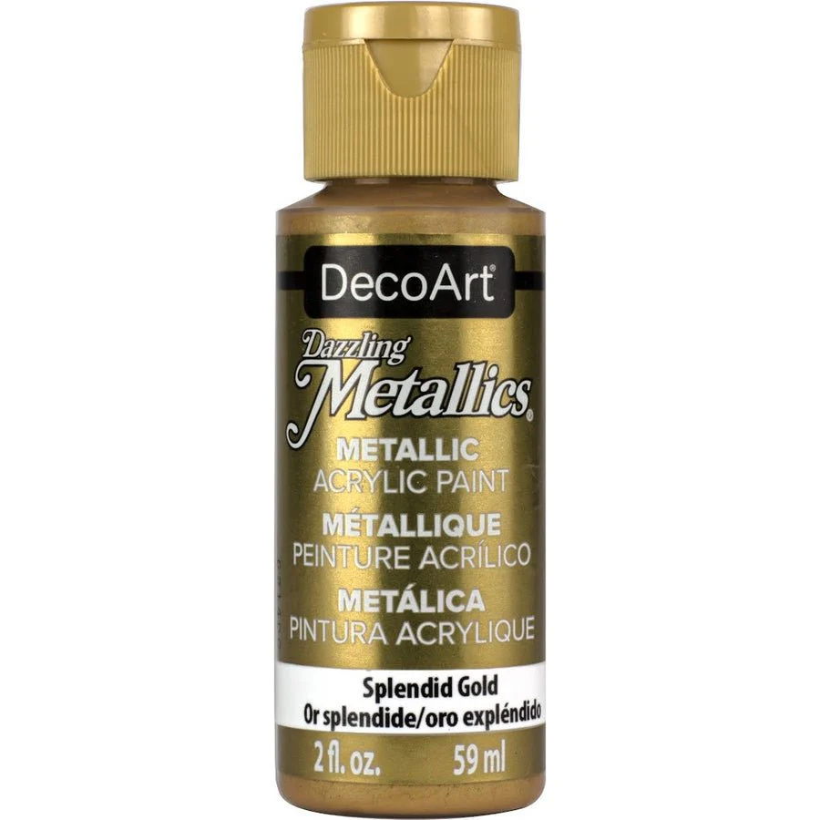 DecoArt Americana Acrylic 2 fl oz - Dazzling  Metallics - Splendid Gold