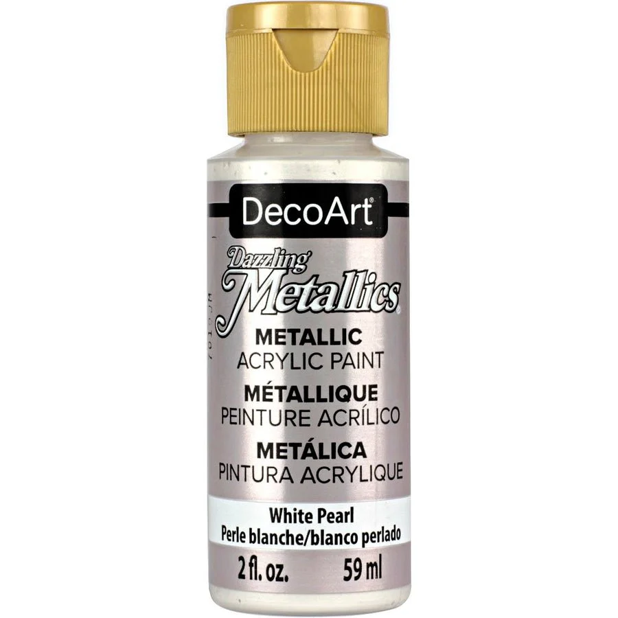 DecoArt Americana Acrylic 2 fl oz - Dazzling  Metallics - White Pearl